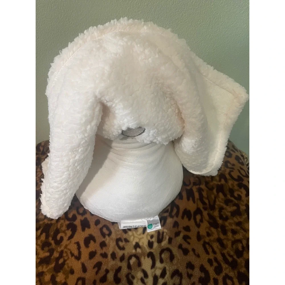 White Sherpa Ghost Plush Halloween Holidays Decor Pillow NEW